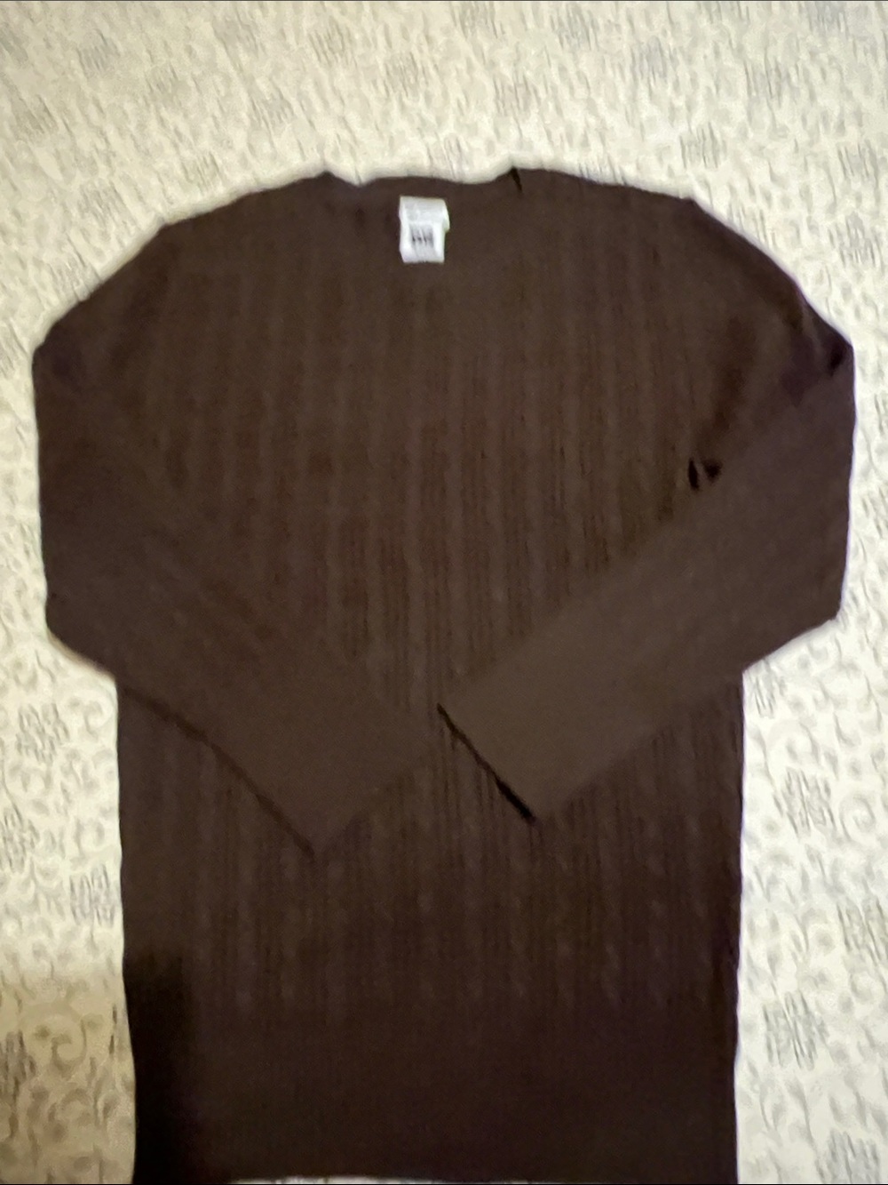 GAP Dark Brown Cable Crewneck Sweater